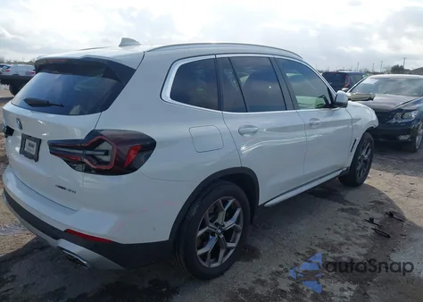 2022 BMW X3 Sdrive30I z USA, uszkodzony, nr VIN 5UX43DP01N9J26049